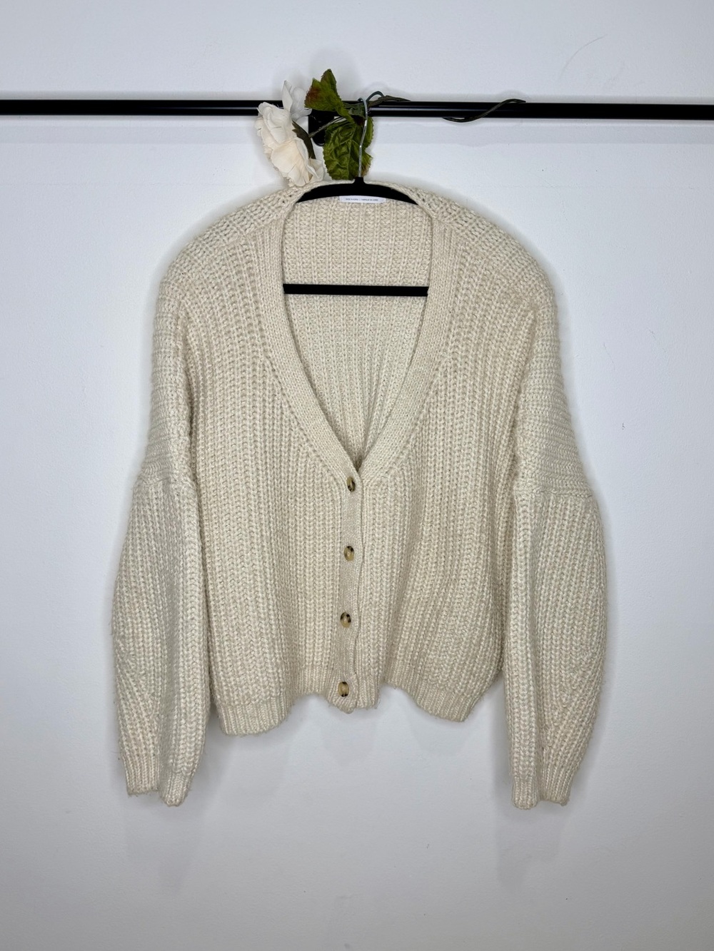 Oak + Fort Oversized Chunky Ribbed Knit Cardigan